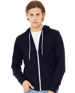 Bella + Canvas Unisex Poly-Cotton Fleece Full-Zip Hoodie - 3739 - Picture 1 of 14