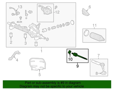 Juego de extremos de varilla de amarre interior genuino Acura RDX 2013-2018 OEM 53010-TX4-A01 Foto 1 de 2