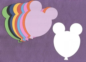 MICKEY MOUSE BALLOON troquelado tarjetas álbum de recortes - Imagen 1 de 1