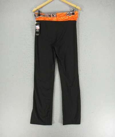 Cleveland Browns Pants Womens Medium Black Orange Slepwear Team Apparel NWT Cover