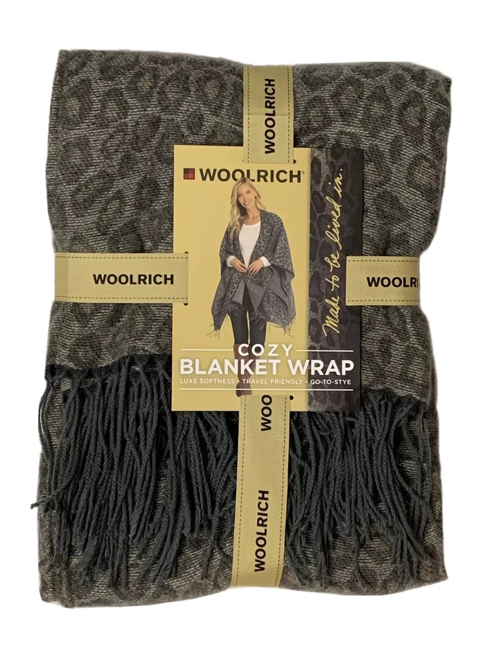 Women's Woolrich Cozy Blanket Wrap Leopard Print One Size