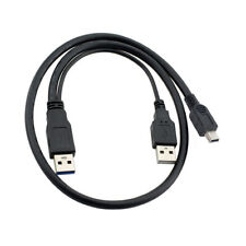 CY USB2.0 Dual 2 A Typ Stecker auf Mini 5 Pin Stecker Y Kabel für Festplatte