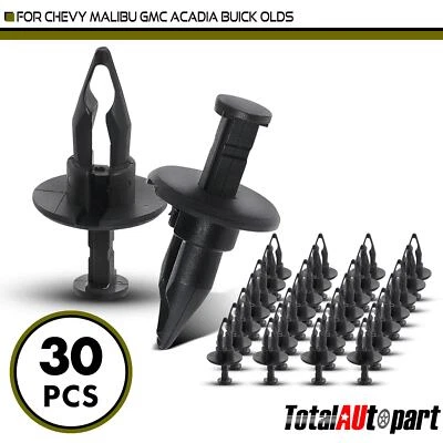 Clips de retención de fascia de parachoques de 30 piezas para Chevy GMC 12,7 mm tipo empuje con extremo cerrado Foto 1 de 4