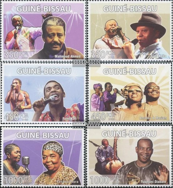 Guinée-bissau 3979-3984 neuf avec gomme originale 2008 africaine musiciens - Photo 1/1