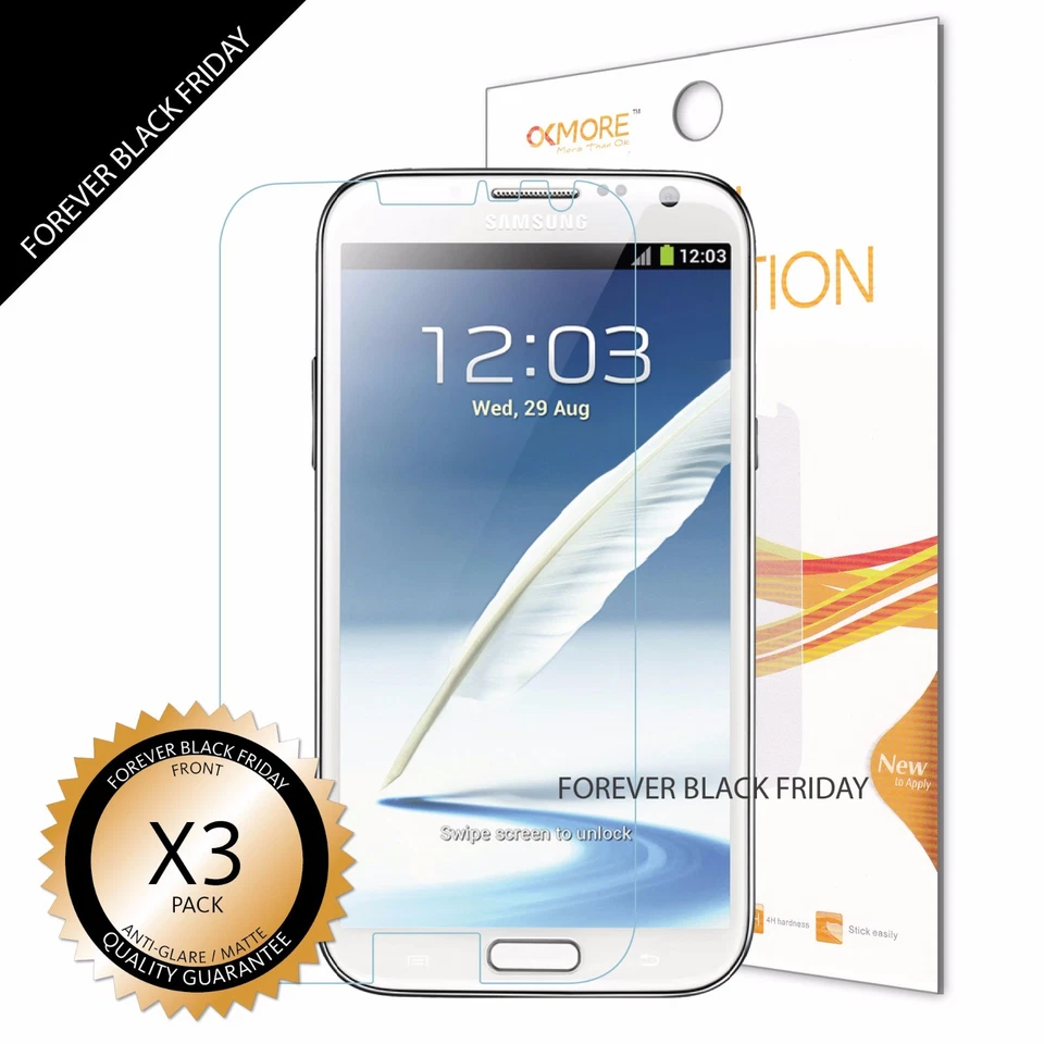 3x Anti-Glare Matte Screen Protector Cover For Samsung Galaxy Note 2 II N7100 - Image 1 of 4
