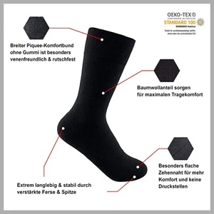 "NEU" 3 Paar OEKO-TEX Herren Freizeit/Business Baumwolle Socken*SUPERIOR*® 43-46 - Bild 1 von 4