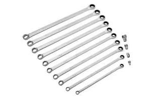 Blue Spot 04307 Double Ring Ratchet Spanner Extra Long Set 10 Piece - Picture 1 of 3