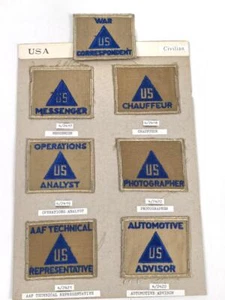 EE. UU. Colección de parches "no combatientes" de la Segunda Guerra Mundial - Imagen 1 de 4