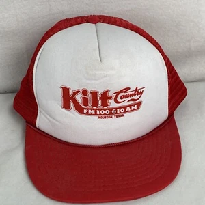 Vintage trucker hat snap back KILT Country FM 100 Houston Texas Radio Station - Picture 1 of 7