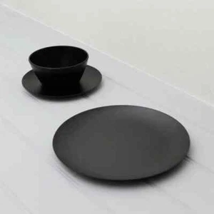 12pc Shale Melamine Set Matte Caravan Camping Motorhome Dining BBQ Tableware - Picture 1 of 4