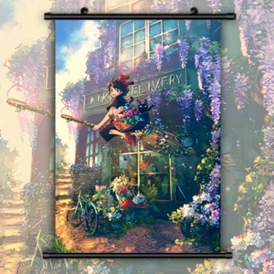 Kiki's Delivery Service Kiki HD Canva Wall Poster Scroll Room Decor - Picture 1 of 4