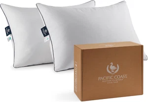 Bed Pillows for Side and Back Sleepers, Feather and down Hotel Collection Pillow - Picture 1 of 9