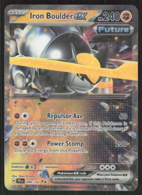 Pokemon TCG SV05: Temporal Forces #099/162 Iron Boulder ex LP - Image 1 of 2