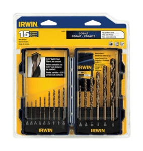 Irwin 316015 Cobalt High Speed Steel Straight Shank Fractional Drill Bit Pro Set - Picture 1 of 1