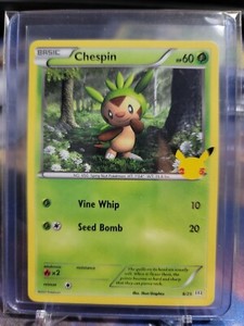 CHESPIN #6/25 (NON-HOLO) 2021 MCDONALD'S PROMO 25TH ANNIVERSARY POKEMON TCG