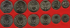 Cyprus set of 6 coins: 1 - 50 cents 2004 UNC - Picture 1 of 1