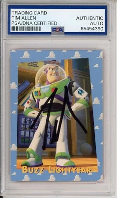 1995 DISNEY SKYBOX TOY STORY #32 BUZZ LIGHTYEAR TIM ALLEN SIGNED PSA DNA COA - Image 1 of 2
