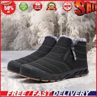 Fur Lined Snow Boots Warm Plush Fur Ankle Boots Cozy Men Lightweight for Winter