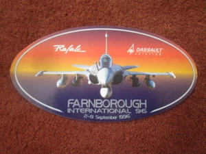AUTOCOLLANT STICKER AUFKLEBER DASSAULT AVIATION RAFALE FARNBOROUGH 1996 - Imagen 1 de 1