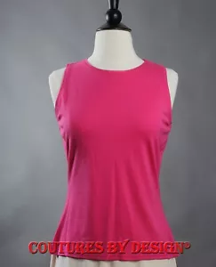 St John Knits Jersey Tank,Top,Shell Petunia Pink Sz Ex-Petite NWT MSRP $420 - Picture 1 of 4