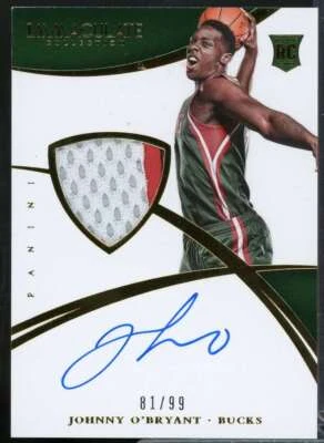 Johnny O'Bryant JSY AU Rookie Card 2014-15 Immaculate Collection #131  - Image 1 of 2