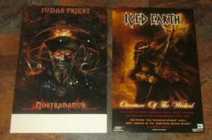 JUDAS PRIEST ICED EARTH poster set power metal heavy metal - Picture 1 of 5