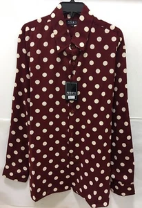 New Pronti Collection Mens Fashion Micro Poker/ Polka Dot Long sleeves Shirts - Picture 1 of 12