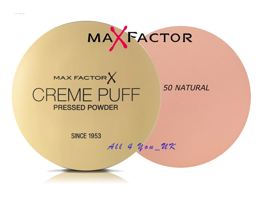 Max Factor Creme Puff Compact Powder -  50 NATURAL - Image 1 of 1