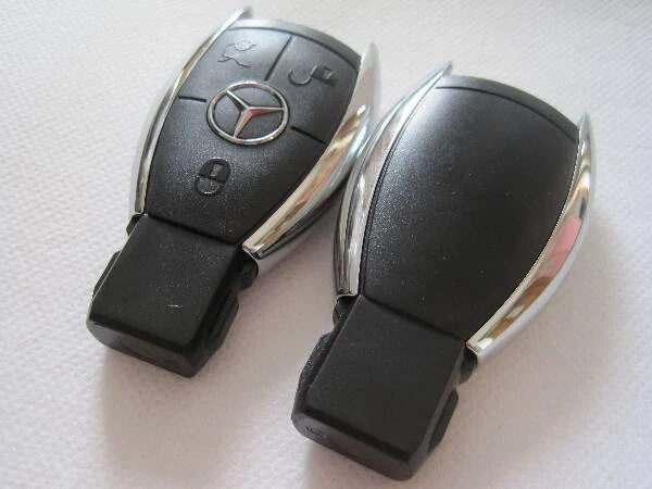 Chrome Smart Remote Key shell Case fits Mercedes benz 3 button S SL ML SLK CLK E - Image 1 of 1