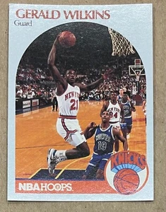 1990 NBA HOOPS GERALD WILKINS New York Knicks CARD #212 - Foto 1 di 2