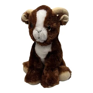 BJ Toys Ram Bighorn Sheep Soft Plush Stuffed Animal Toy Brown & Tan 9.5” - Picture 1 of 7