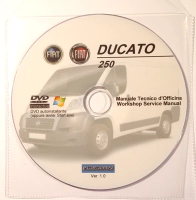 DVD MANUALE OFFICINA FIAT NUOVO DUCATO X 250 - 2.2 JTD - 2.3 JTD - 3.0 JTD - Immagine 1 di 4