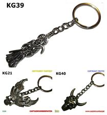 steampunk keyring gothic flying skull grim reaper satanic devil head #KG21/39/40