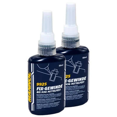 Schraubensicherung 2 x 50 ml MANNOL Gewinde mittelfest Schrauben Kleber Schraube - Bild 1 von 4