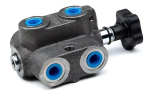 Metro Double Selector Valve, 6 Port, 2 Position, 20 GPM, SAE 6 Port Size, Knob - Picture 1 of 4