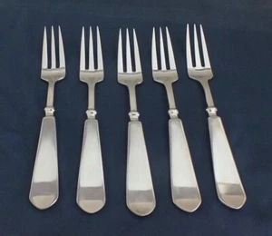 LAUFFER Edelstahl CAMBDEN (Korea) 5 Tafelgabeln, glänzend & hell! LotAd1 - Bild 1 von 2