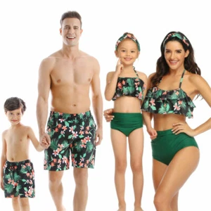 Unterwäsche Strandbekleidung Badeanzug Druck Bikini Eltern Kind Kinder Mutter Vater Mädchen Set - Bild 1 von 10