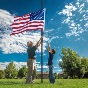 Yescom Bravery 25ft 13 Gauge Thicken Sectional Flag Pole Kit for Outside House - Picture 1 of 9