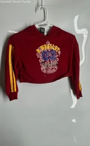 Harry Potter Girls Red Graphic Print Short Pullover Hoodie Size 12 With Tags - Picture 1 of 5