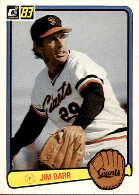 1983 Donruss #398 Jim Barr - Image 1 of 2