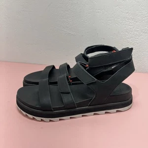 Sorel Roaming Damen-Sandalen mehrere Riemen 8,5 schwarz Riemchen Gladiator Knöchel gebraucht, in einwandfreiem Zustand - Bild 1 von 14