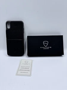 Vaultskin London ETON ARMOUR braun italienisches Leder iPhone schmale Brieftasche Hülle XS MAX - Bild 1 von 5