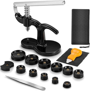 17-Piece Watch Battery Replacement Tool Kit with Press and Back...  - Picture 1 of 7