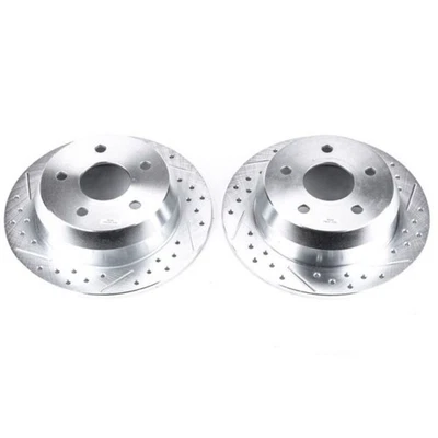 Rear Evolution Drilled & Slotted Rotors Pair for 99-04 Grand Cherokee AR8743XPR - Изображение 1 из 3