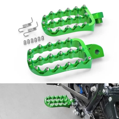 CNC Anodized Larger Footpegs Foot Pedals For Kawasaki KLR650 1987-2022 2023 2024 - Imagem 1 de 4