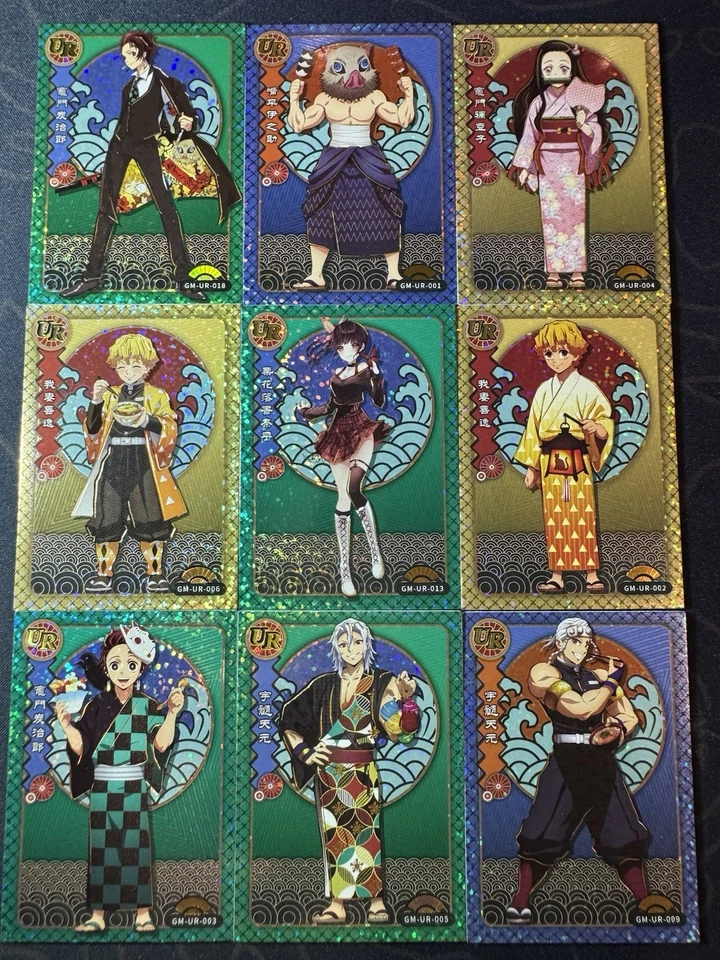 Demon Slayer 9 Collectible Character SSR Cards Tanjiro Kamado Shinobu - Image 1 of 4