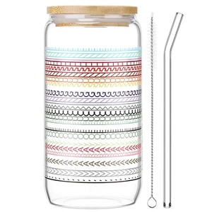 Glass Cup with Lids and Straws, Hidden Message Mug Gift, Sarcastic Glass Cup,... - Bild 1 von 6