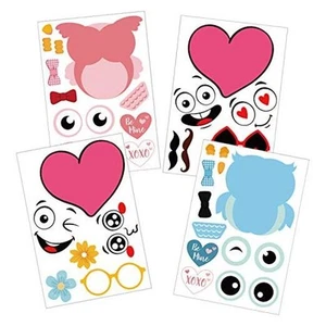24PCS Valentine’s Day Stickers - V-Day Heart Owls Party Games Favors Supplies - Picture 1 of 8