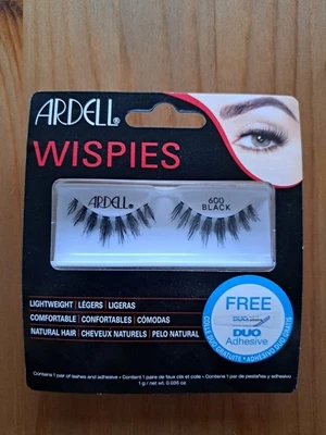 Ardell Wispies Cluster Lashes - 600 Black - Invisible Band Natural Falsies - NEW - Image 1 of 2