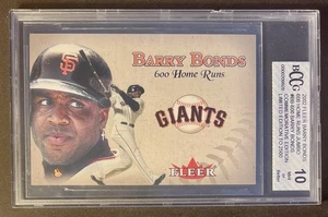 2002 Fleer Barry Bonds 600 Home Runs Jumbo #BB-600 Commemorative /2500 BCCG 10 - Picture 1 of 2